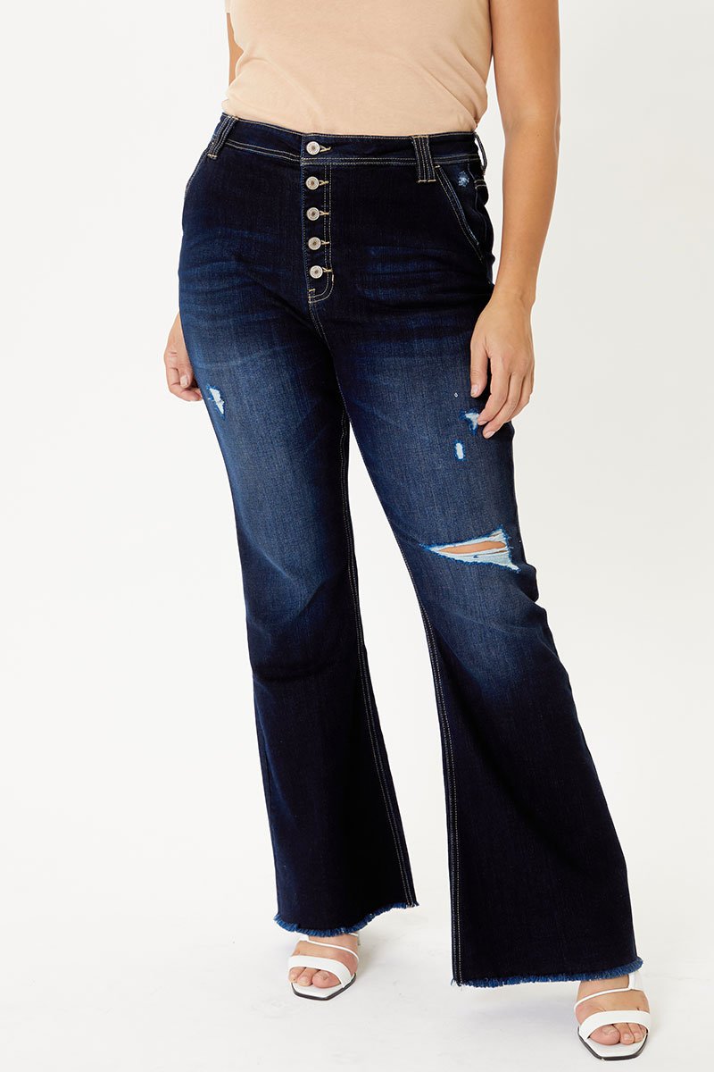 KanCan Carrie Ultra High Rise Flare Jeans - Plus