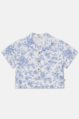 My Little Cozmo Girls Floral Crop Shirt