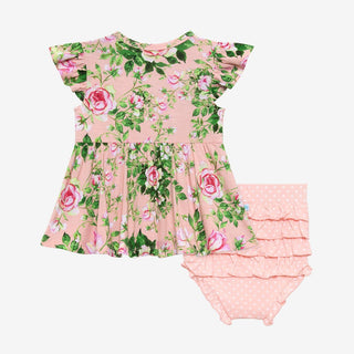 Posh Peanut Renia Ruffled Cap Sleeve & Bloomer Set