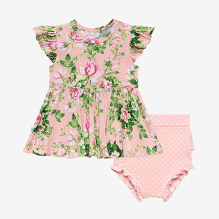 Posh Peanut Renia Ruffled Cap Sleeve & Bloomer Set