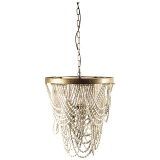 Mercana Pendra Wooden Bead Chandelier