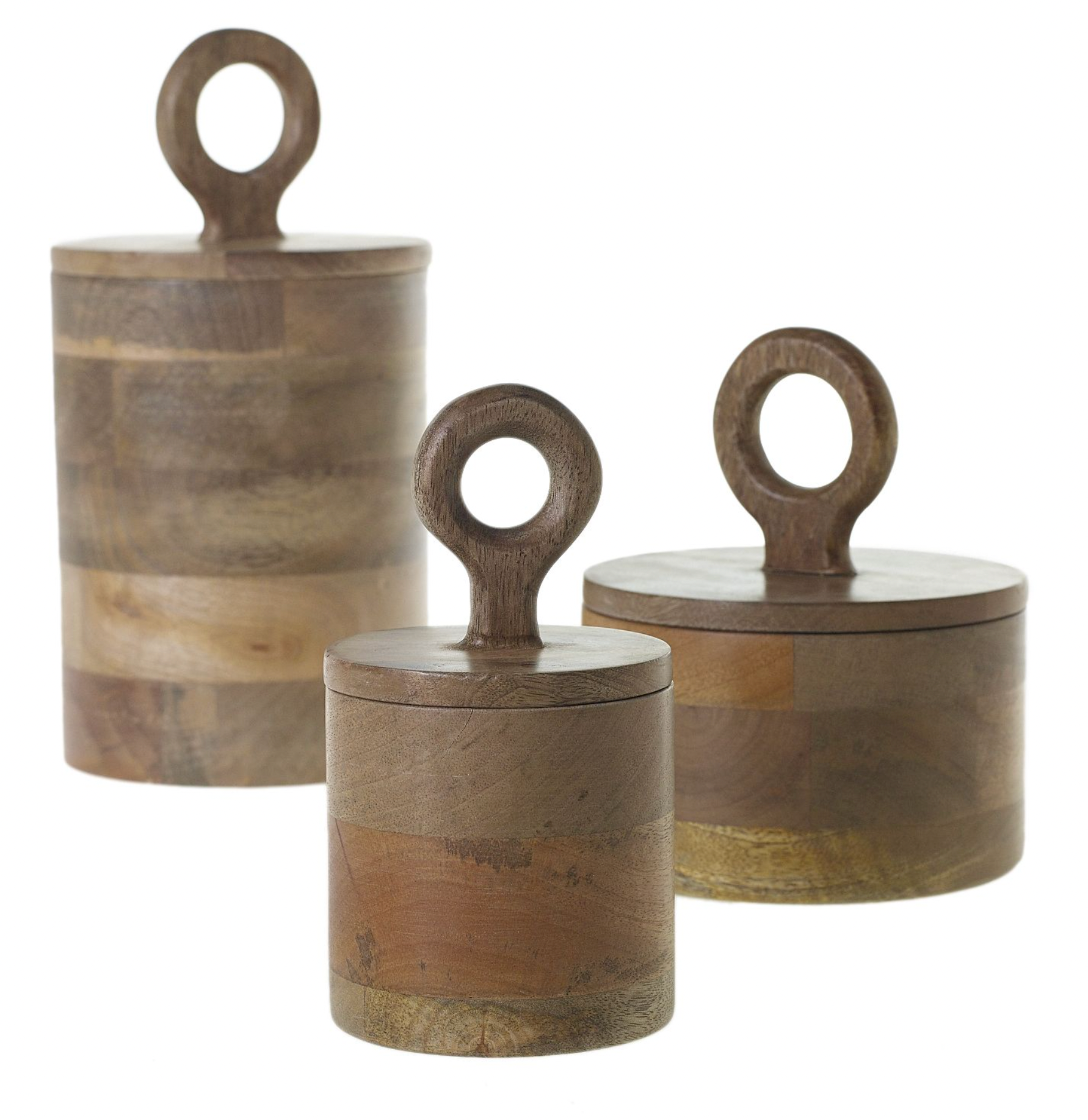 Accent Decor Mango Wood Canister Collection
