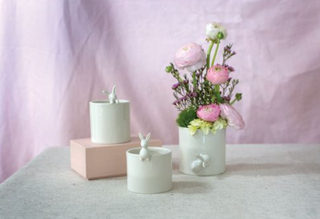 Peeking Bunny Pots Set