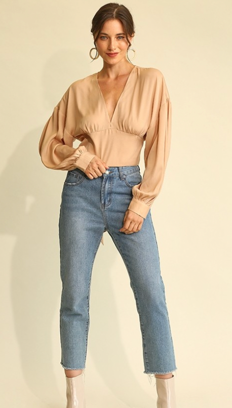 Erika Solid Satin Top