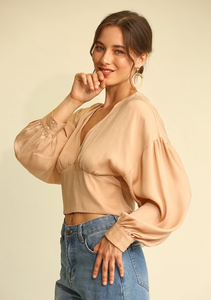 Erika Solid Satin Top