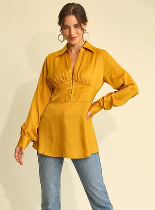 Jennifer Satin Corset Tunic