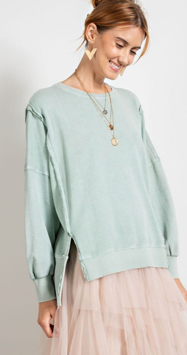 Easel Kendra Mineral Washed Top