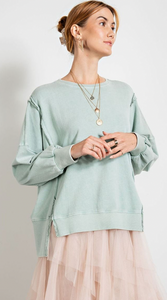 Easel Kendra Mineral Washed Top
