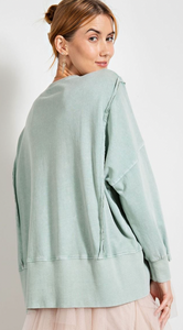 Easel Kendra Mineral Washed Top
