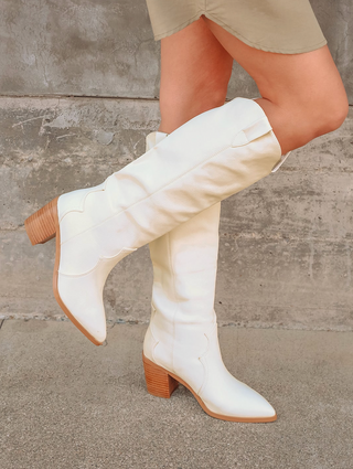 Billini Novena Tall Boots Off White