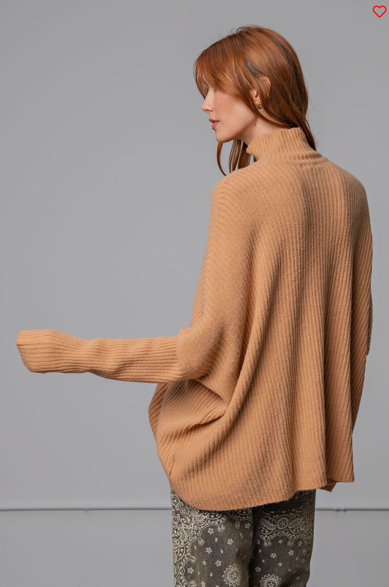 Easel Janelle Mock Neck Sweater