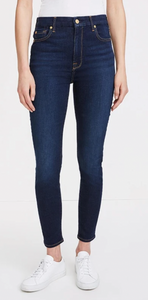7 For All Mankind Slim Illusion High-Waist Ankle-Skinny