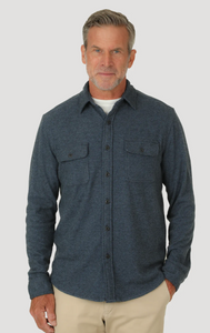 True Grit Solid Melange Twill Long Sleeve 2 pocket