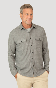 True Grit Solid Melange Twill Long Sleeve 2 pocket