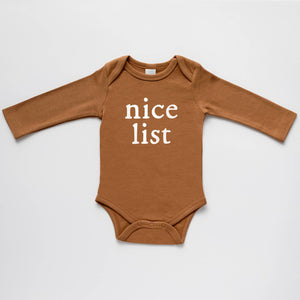 Commons Baby Holiday Onesie "Nice List"