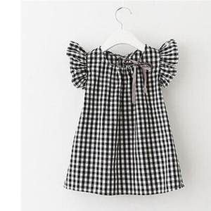 Commons Girls Gingham Ruffle Sleeve Tunic