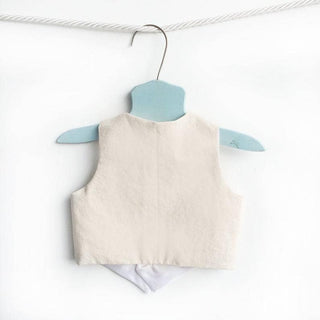 Linen Vest Set - Natural