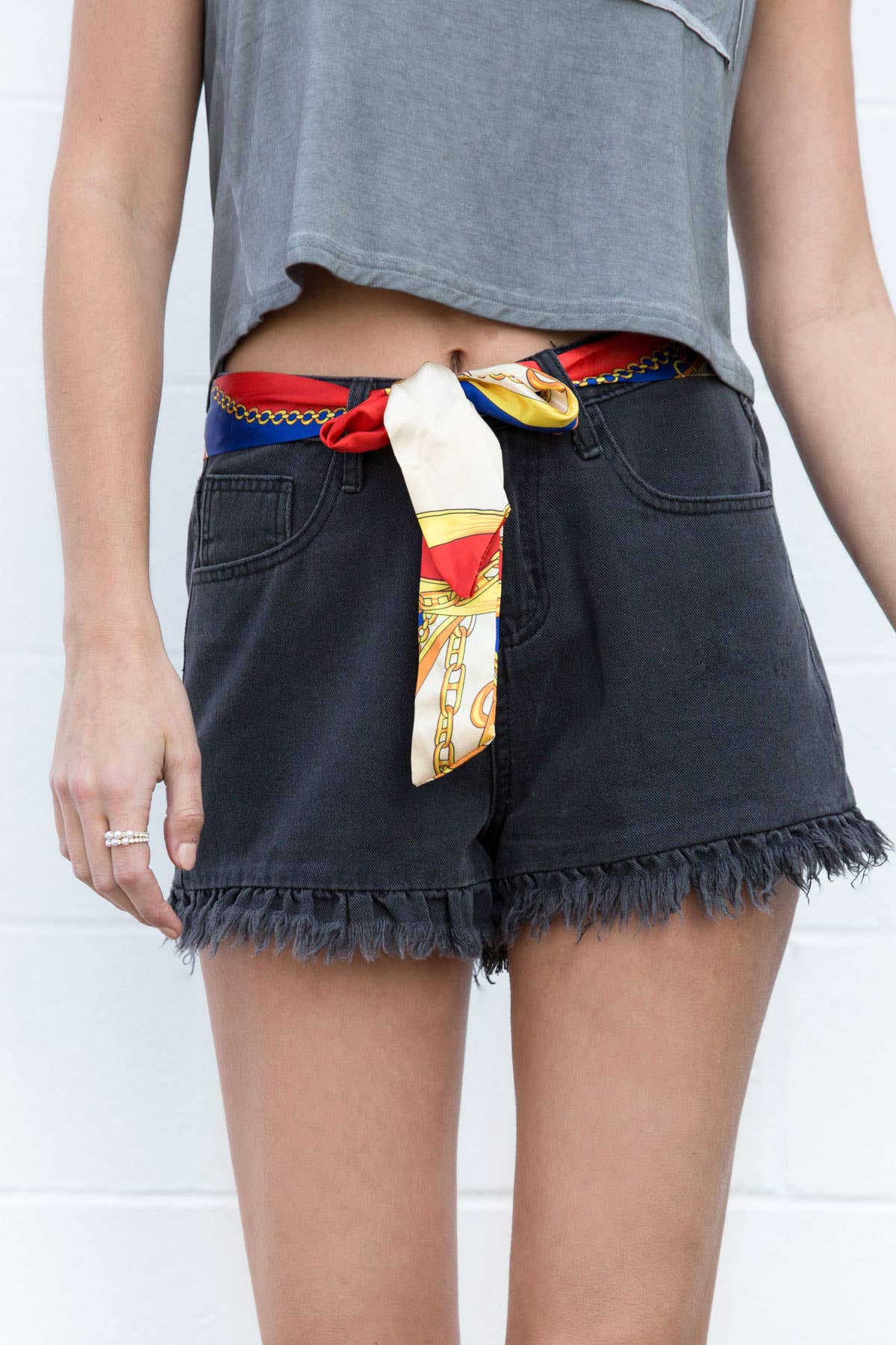 Allie Black Jean Shorts