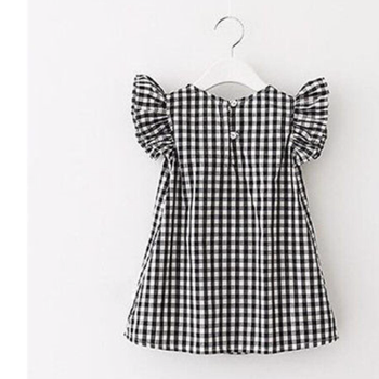 Commons Girls Gingham Ruffle Sleeve Tunic