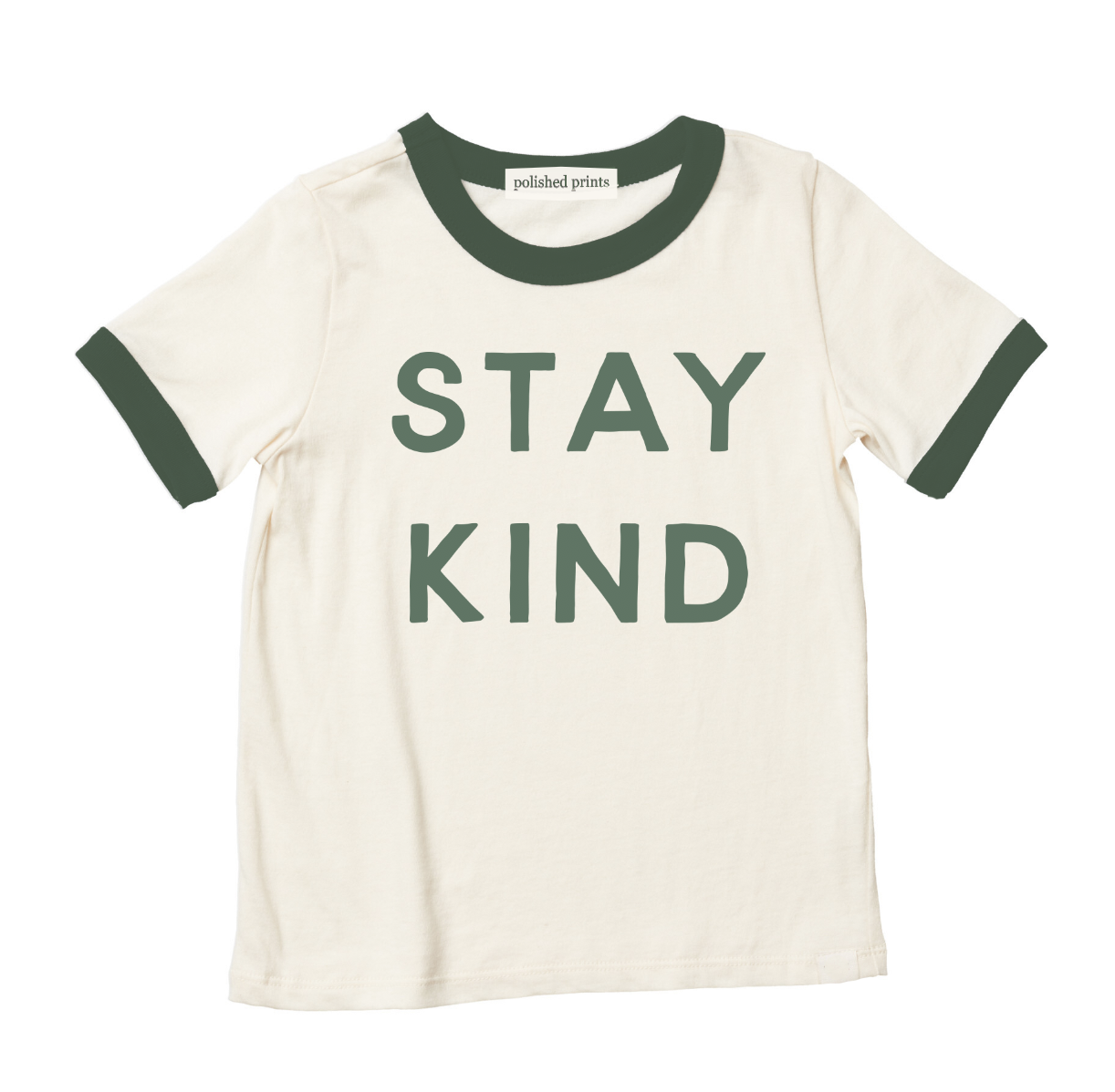 Polished Prints Kids Ringer Tee "Stay Kind"