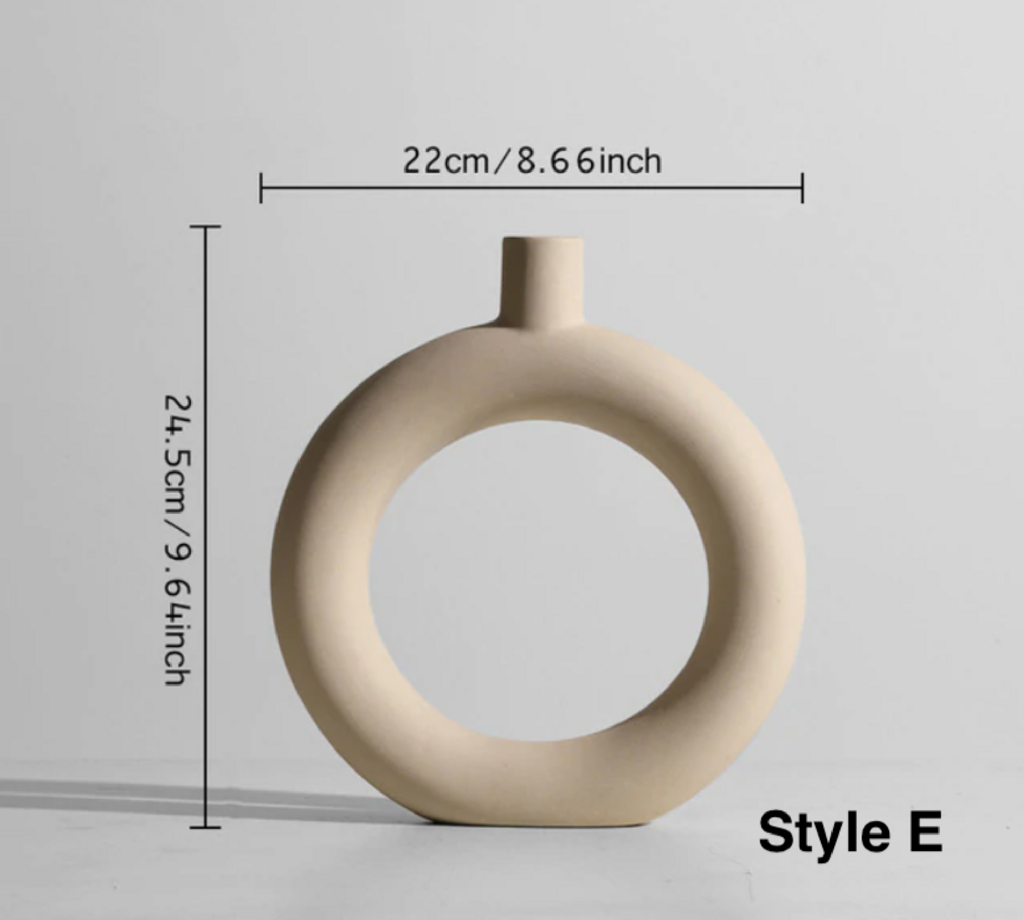 Nordic Minimalist Ceramic Vases Style E