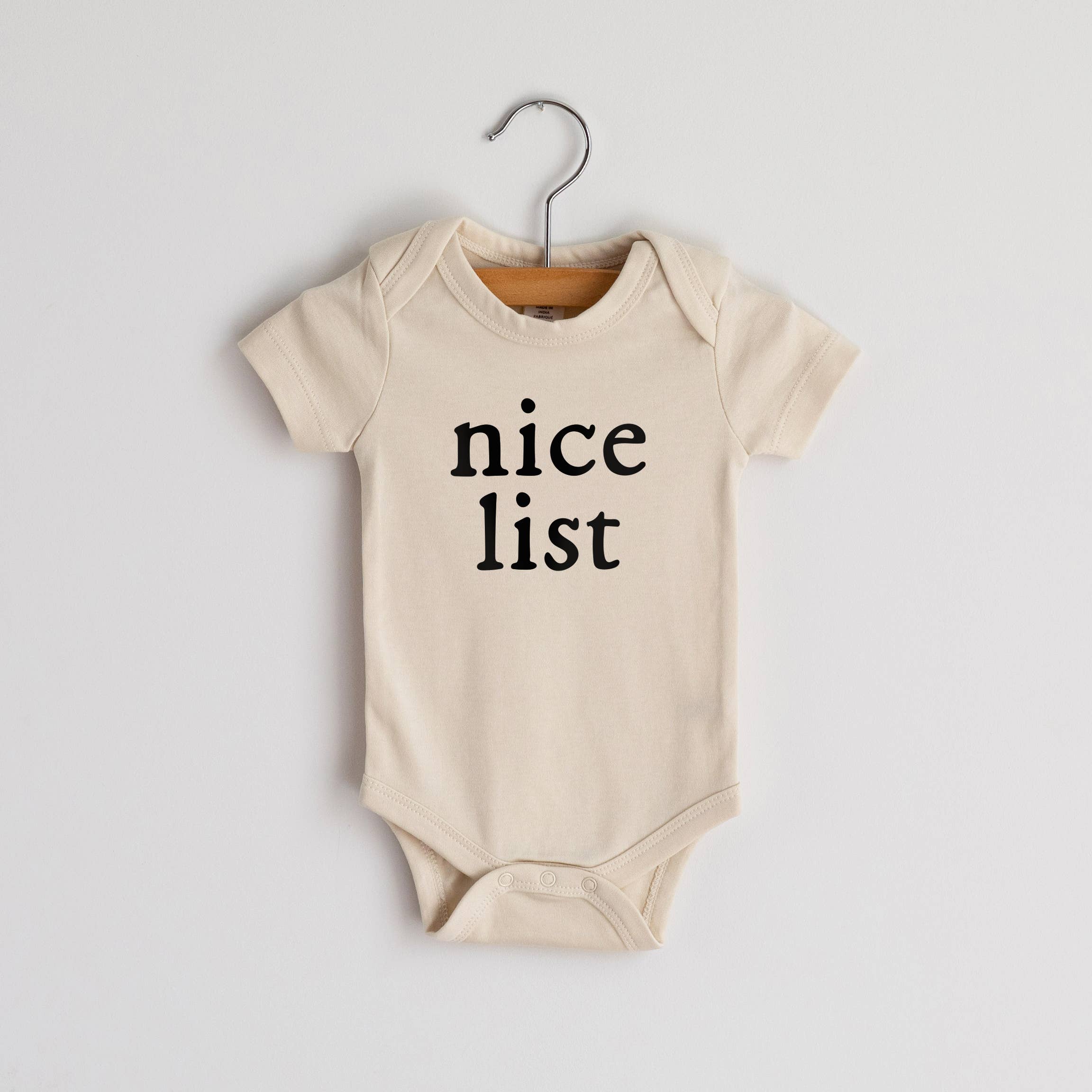 Nice List Baby Holiday Onesie