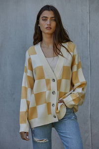By Together Check Me Out Cardigan