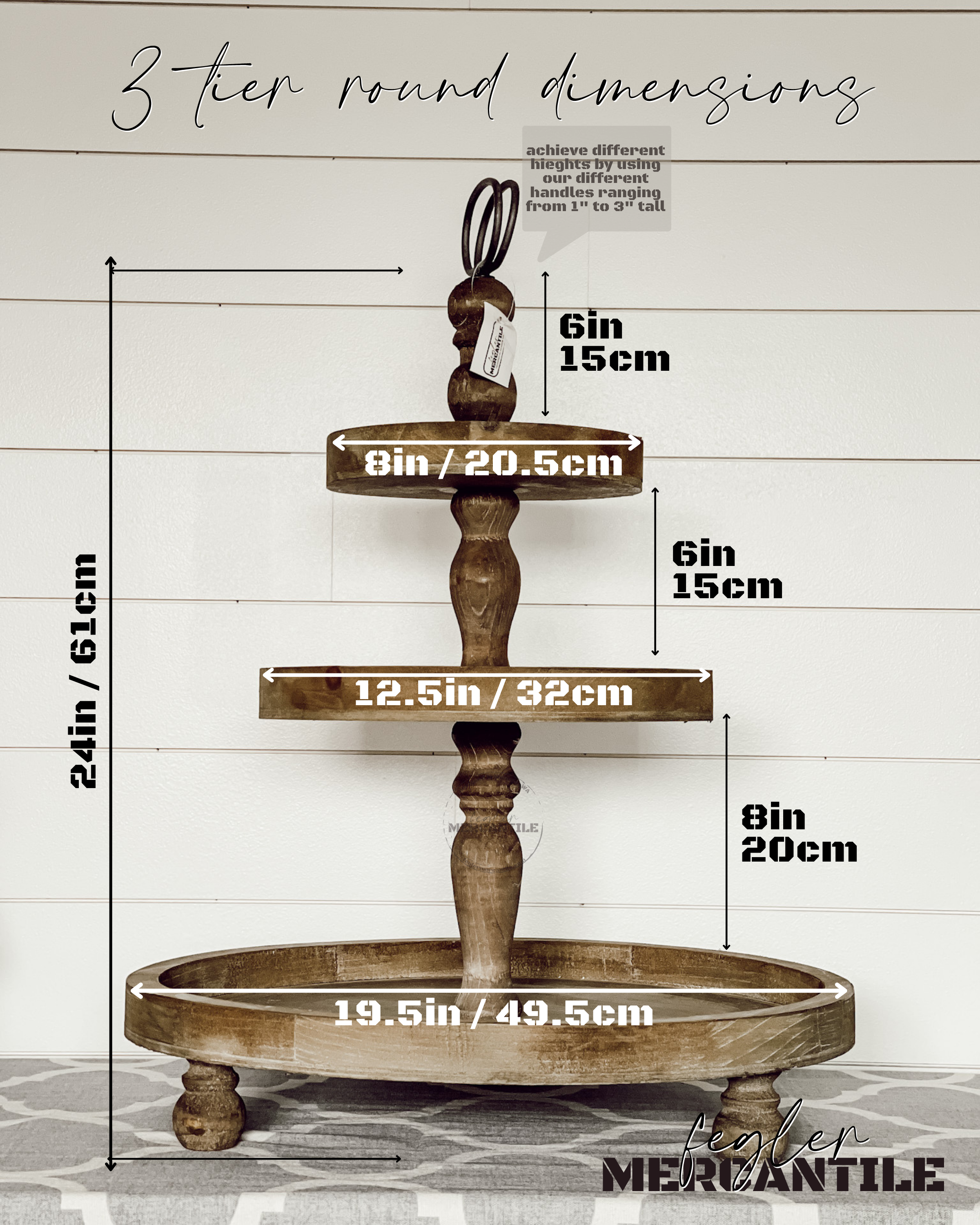 Tiered Round Stained Tray