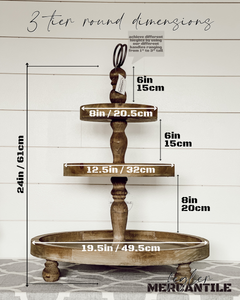 Tiered Round Stained Tray