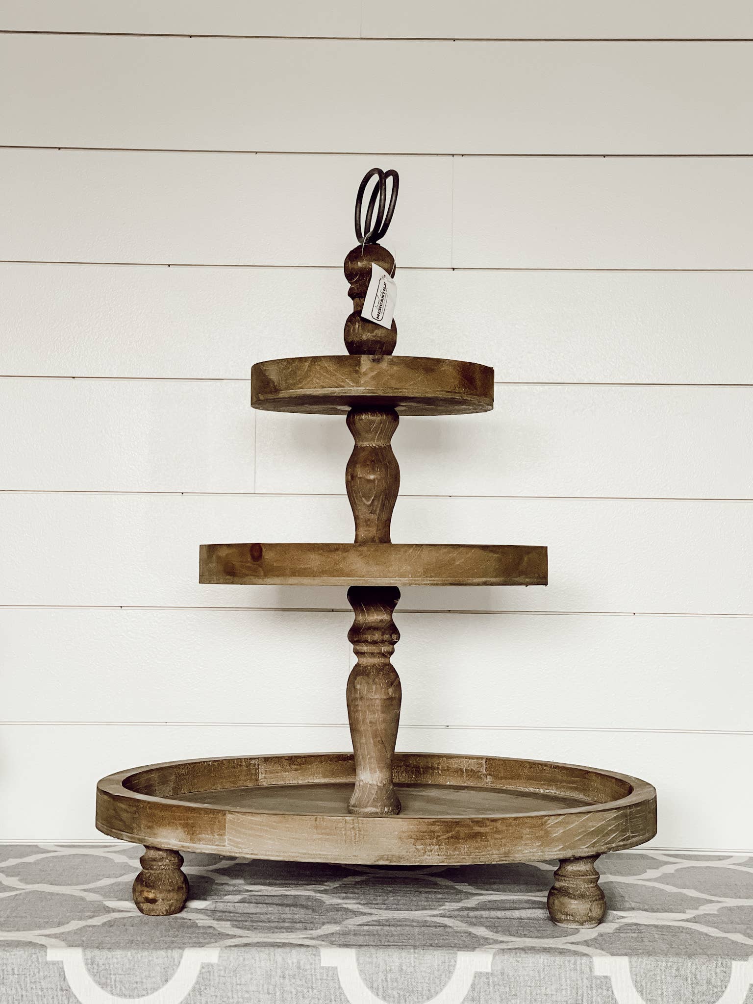 Tiered Round Stained Tray