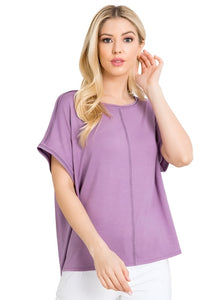 Violet Reverse Seam Top