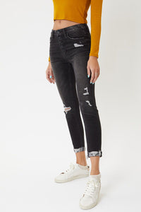 KanCan Cassidy Black High Rise Ankle Skinny Jeans