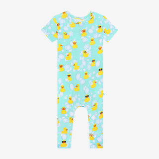 Posh Peanut Ducky Short Sleeve Basic Romper