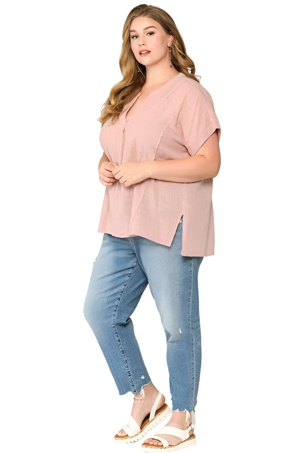 Cassia Raw Edge Top