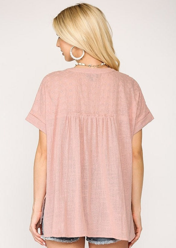 Cassia Raw Edge Top