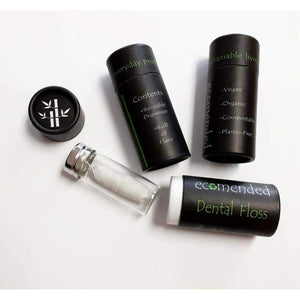 Ecomended Vegan White Charcoal Floss with Container